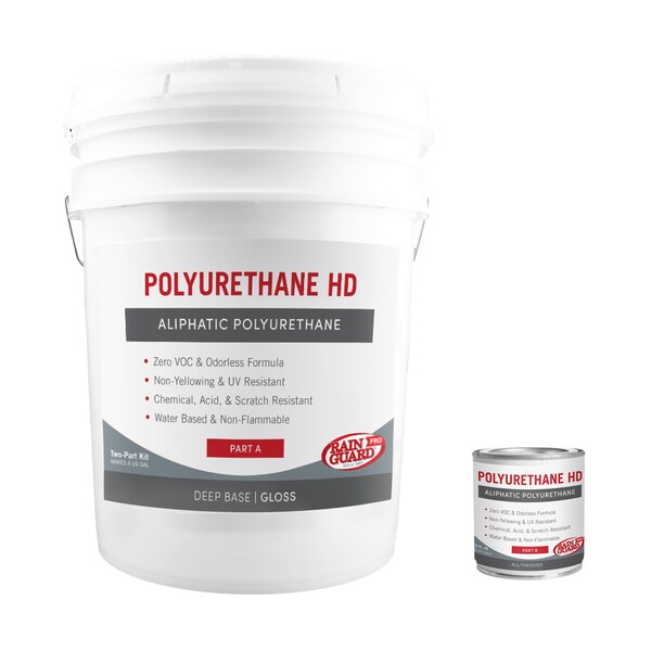 Rainguard Brands 4 Gal. Kit Polyurethane HD with IsoFree Technology, Gloss, Deep Base PU-0424 - main